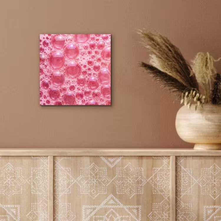 Roze - Schuim - Bubbels aluminium wit klein -sfeer4