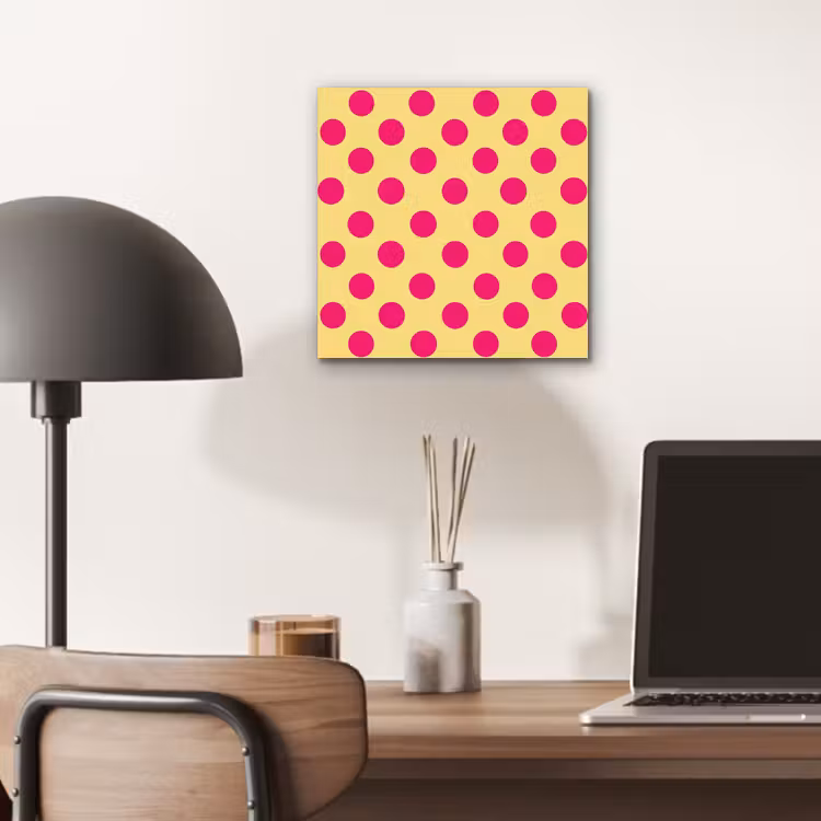 Roze - Stippen - Geel aluminium wit klein 46 -sfeer5