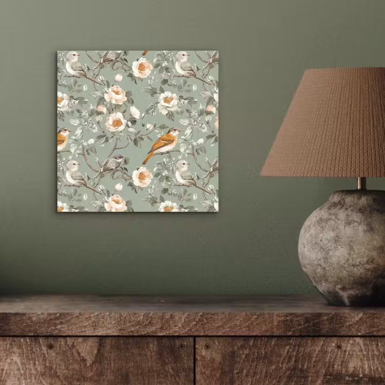 Roze - Vogels - Kleurrijk aluminium wit klein 46 -sfeer2