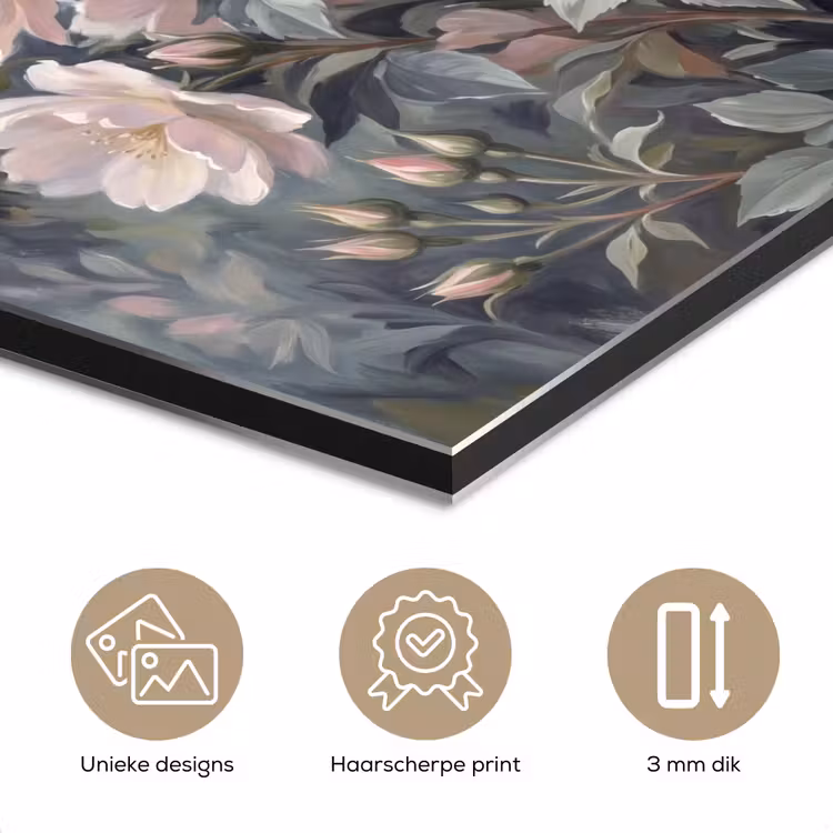 Rozen - Illustratie - Roze aluminium wit klein -closeup_NL