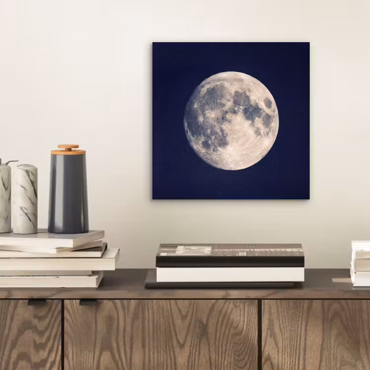 Ruimte - Maan - Kosmos aluminium wit klein -sfeer1