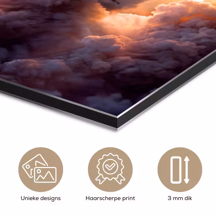 Aluminium schilderij - Ruimtevaartuig - Lancering - Sterren - Ruimtevaartuig - Lancering - Sterren aluminium wit klein