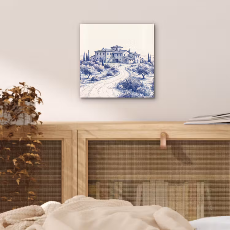 Rustiek - Landgoed - Blauw aluminium wit klein -sfeer3