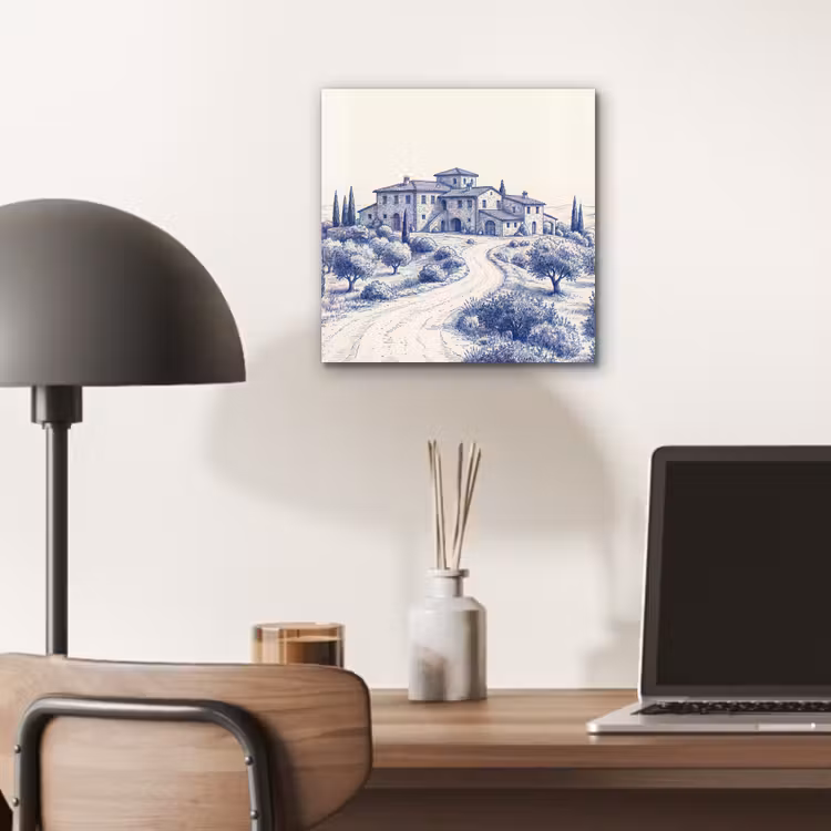 Rustiek - Landgoed - Blauw aluminium wit klein -sfeer5