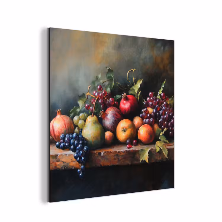 Rustiek - Stilleven - Fruit aluminium wit klein -3d