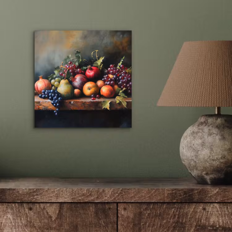 Rustiek - Stilleven - Fruit aluminium wit klein -sfeer2