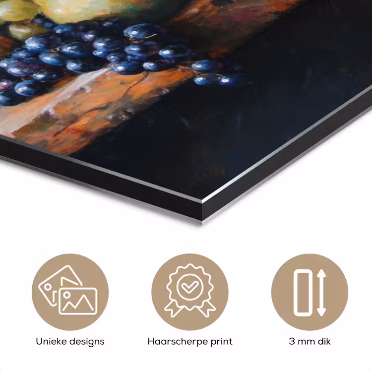 Rustiek - Stilleven - Fruit aluminium wit klein -closeup_NL