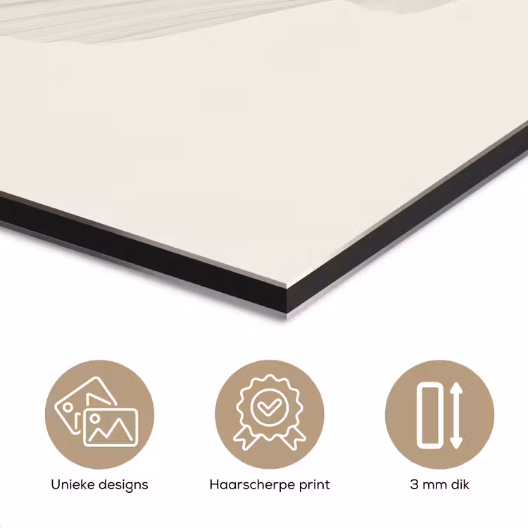 Schelp - Minimalistisch - Wit aluminium wit klein -closeup_NL