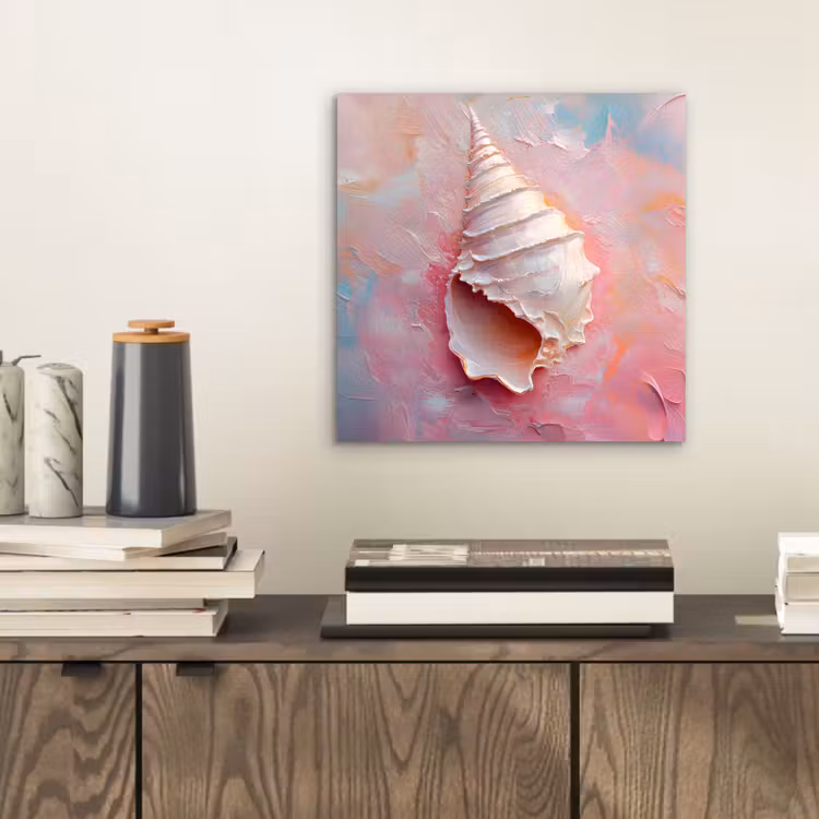 Schelp - Pastel - Pink aluminium wit klein -sfeer1