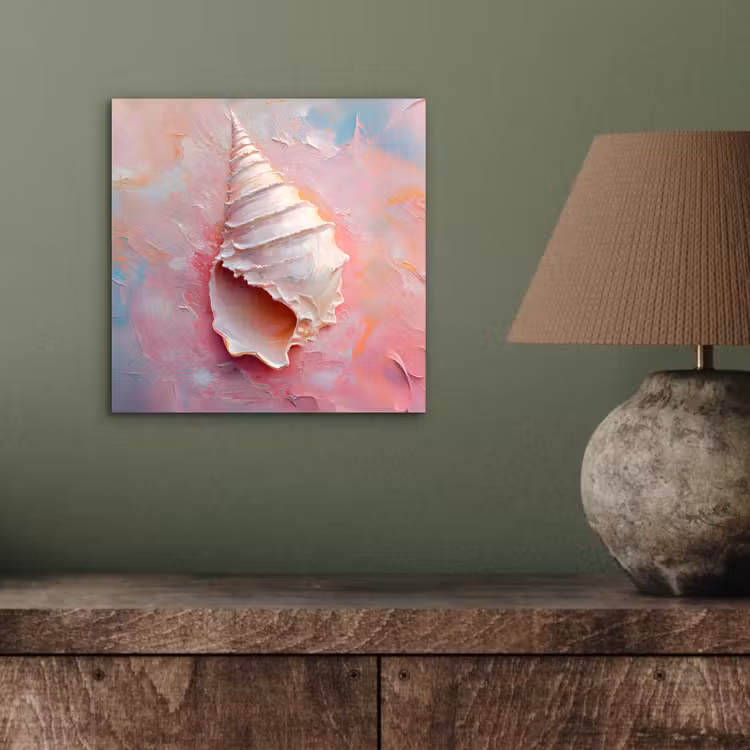 Schelp - Pastel - Pink aluminium wit klein -sfeer2