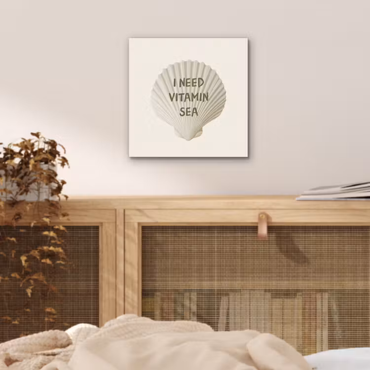 Schelp - Quote - Groen aluminium wit klein -sfeer3