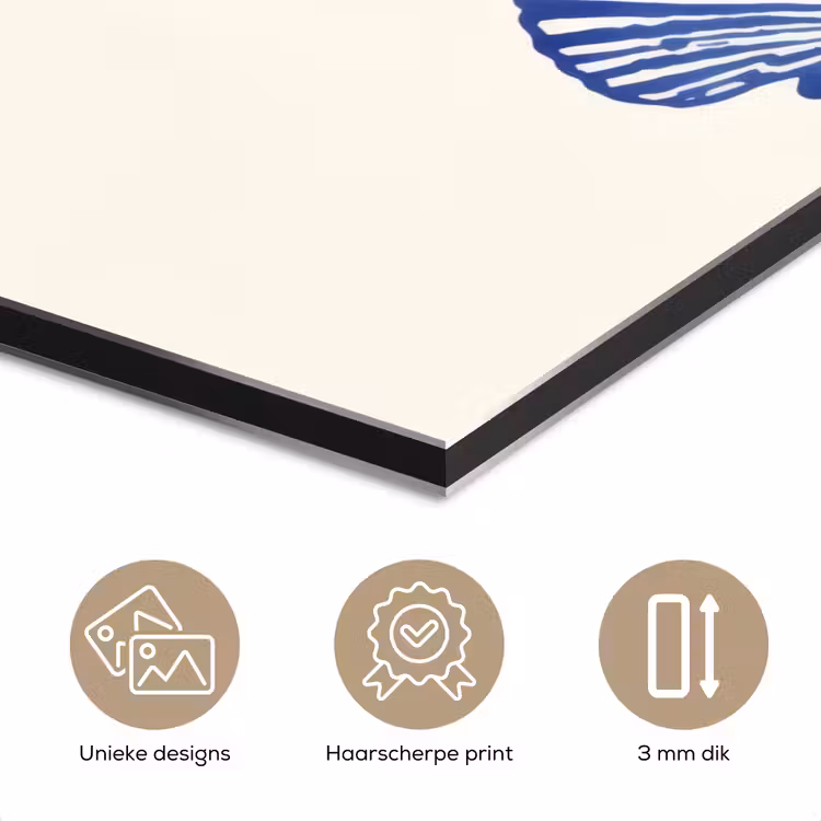 Schelpen - Blauw - Patroon aluminium wit klein -closeup_NL