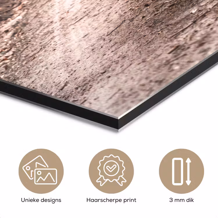 Schotse hooglander - Bos - Koe - Dieren - Natuur aluminium wit klein -closeup_NL