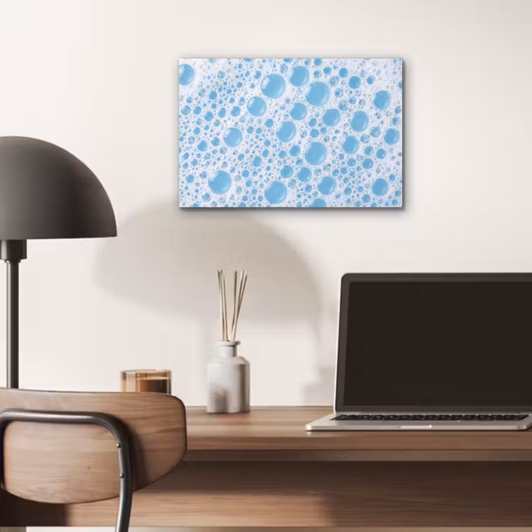 Schuim - Bubbels - Blauw aluminium wit klein -sfeer5