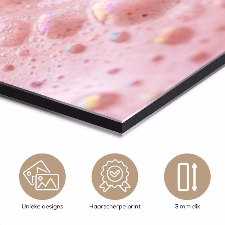 Schuim - Structuur - Roze aluminium wit klein -closeup_NL
