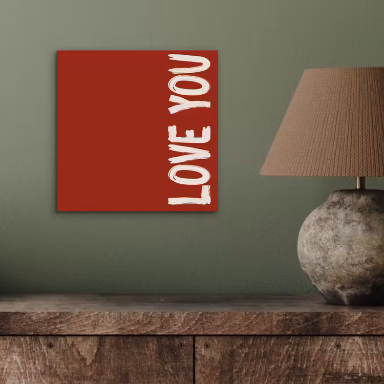 Schuin - Loveyou - Rood aluminium wit klein -sfeer2