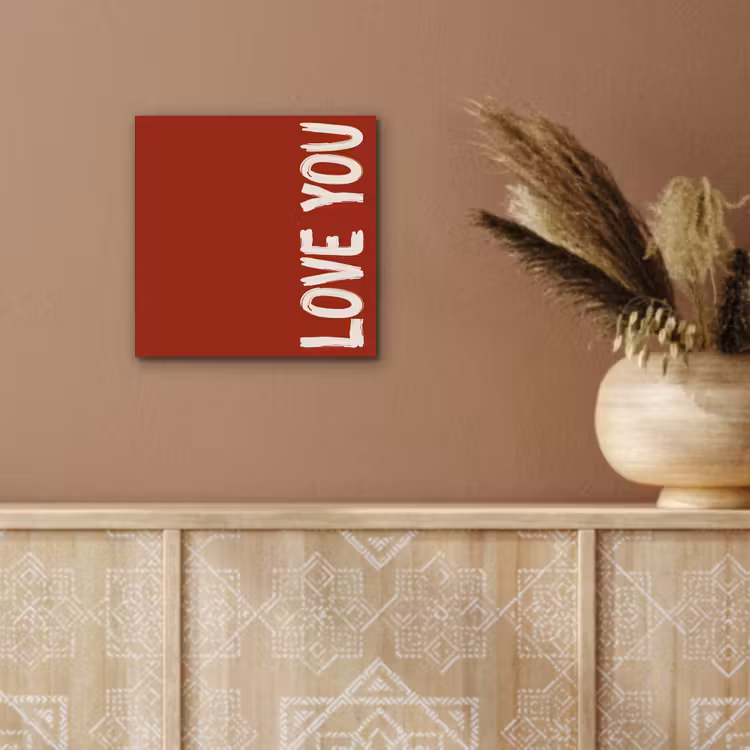 Schuin - Loveyou - Rood aluminium wit klein -sfeer4