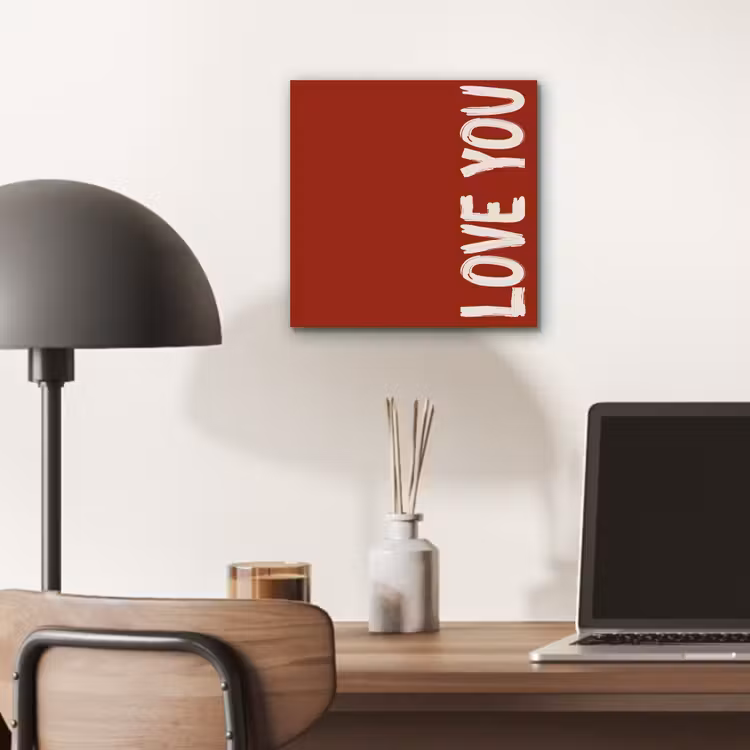 Schuin - Loveyou - Rood aluminium wit klein -sfeer5