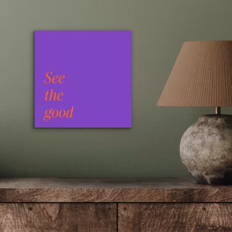 See the good - Oranje - Paars aluminium wit klein -sfeer2