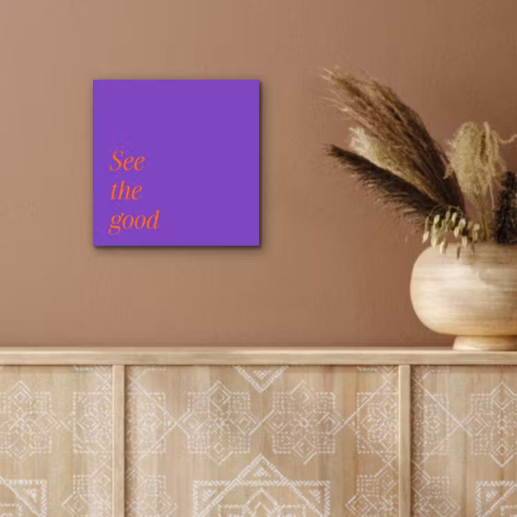 See the good - Oranje - Paars aluminium wit klein -sfeer4