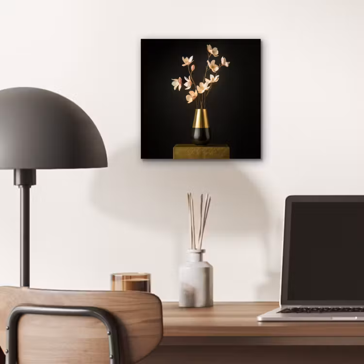 Sierlijk - Boeket - Goud - Vaas aluminium wit klein -sfeer5