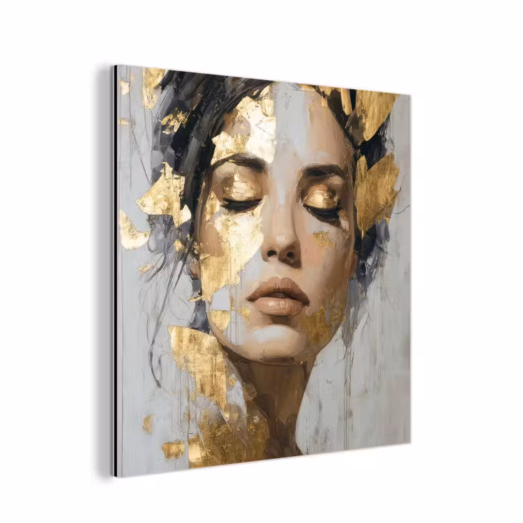 Sierlijk - Vrouw - Goud - Ogen aluminium wit klein -3d