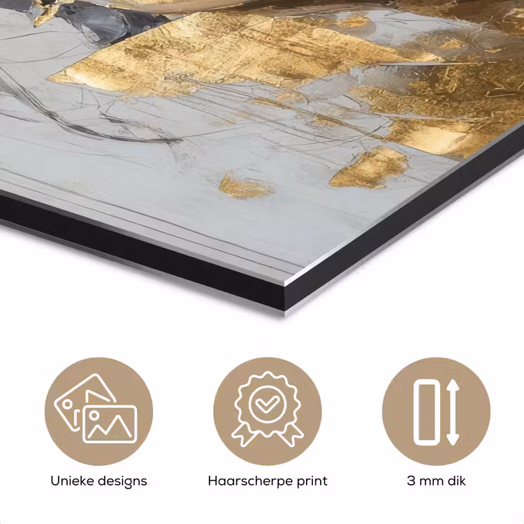 Sierlijk - Vrouw - Goud - Ogen aluminium wit klein -closeup_NL
