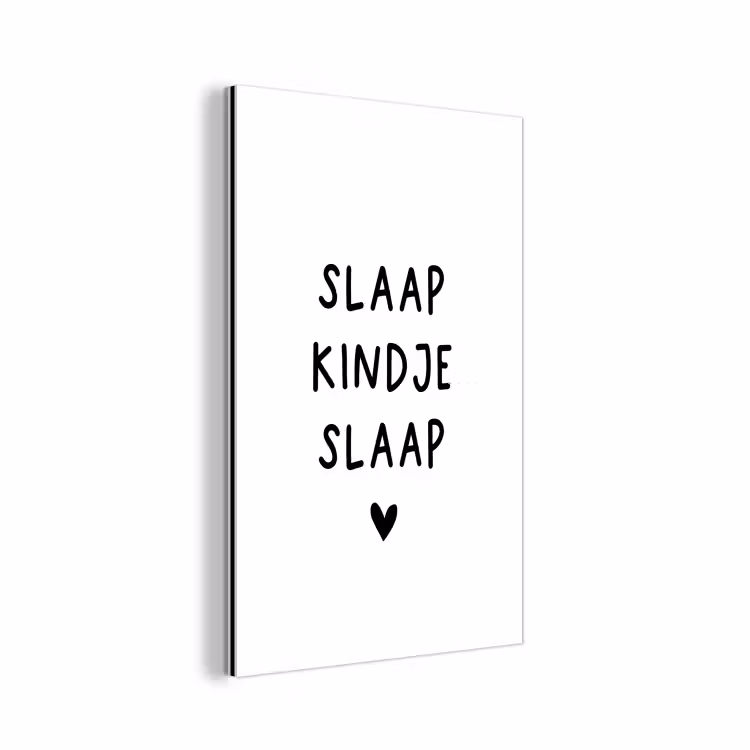 Slaap kindje slaap - Spreuken - Quotes aluminium wit klein -3d