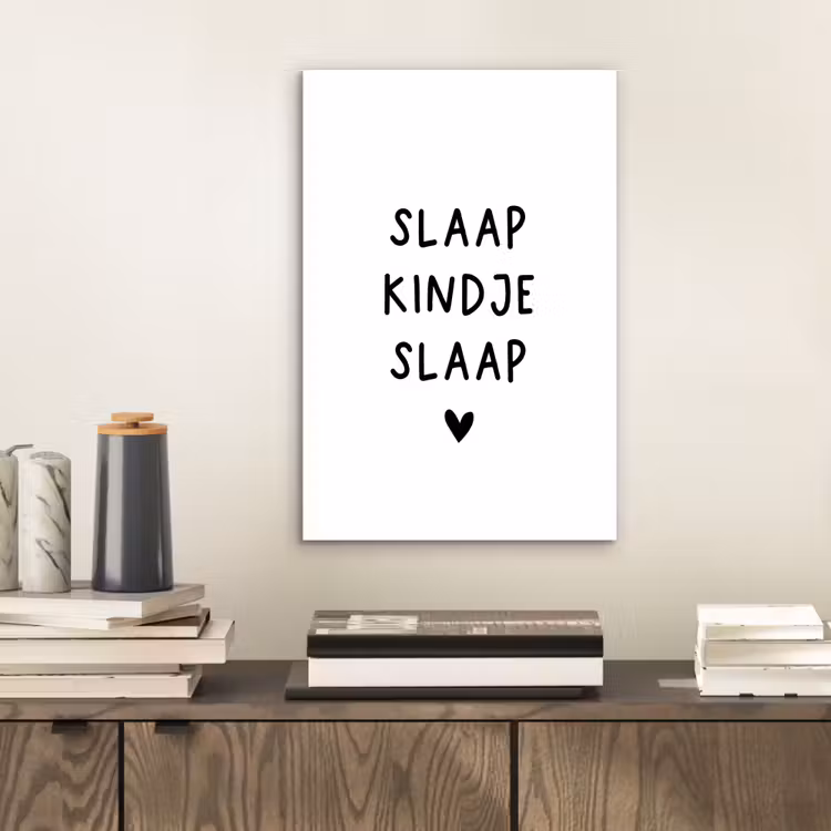 Slaap kindje slaap - Spreuken - Quotes aluminium wit klein -sfeer1