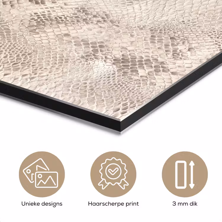 Slang - Patroon - Beige aluminium wit klein 46 -closeup_NL