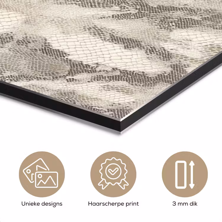 Slang - Patroon - Taupe aluminium wit klein 46 -closeup_NL