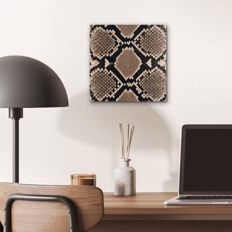 Slangenprint - Python - Bruin aluminium wit klein -sfeer5
