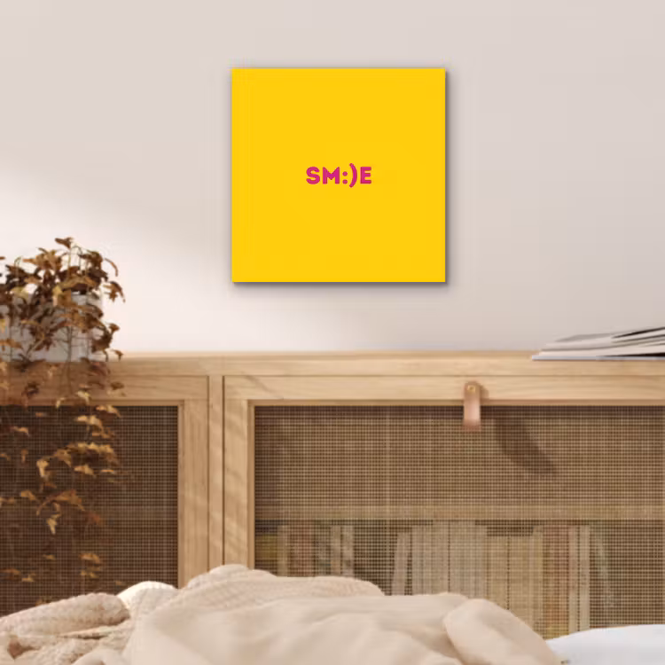 Smile - Roze - Geel aluminium wit klein -sfeer3