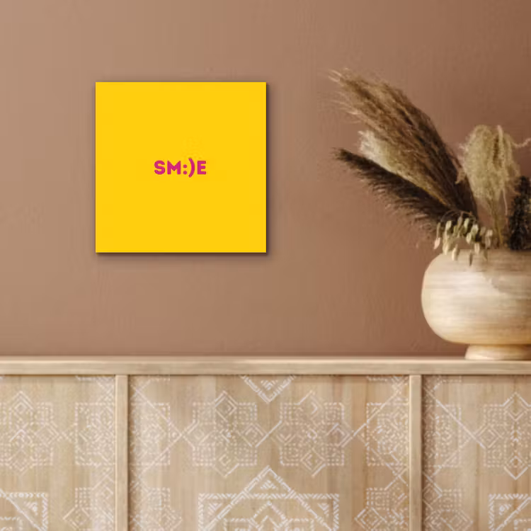 Smile - Roze - Geel aluminium wit klein -sfeer4