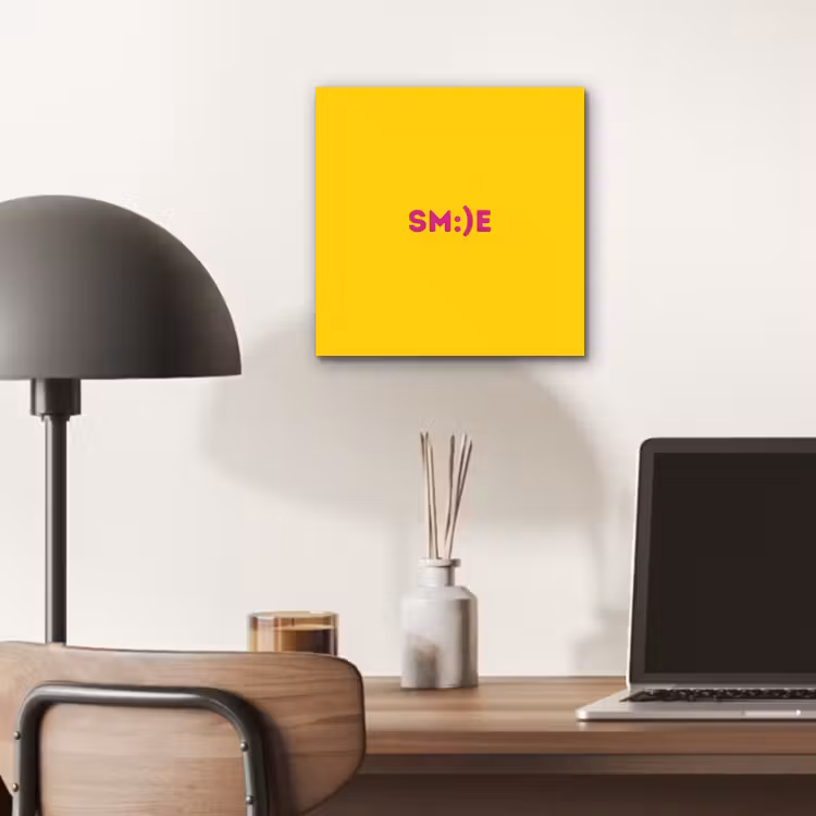 Smile - Roze - Geel aluminium wit klein -sfeer5