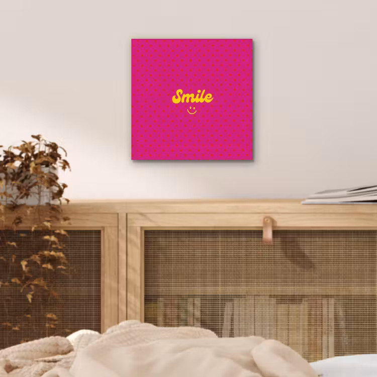 Smile - Stippen - Roze aluminium wit klein -sfeer3