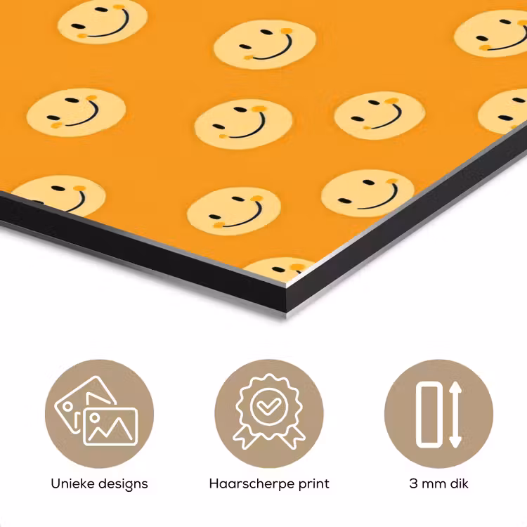 Smileys - Retro - Heel aluminium wit klein 46 -closeup_NL