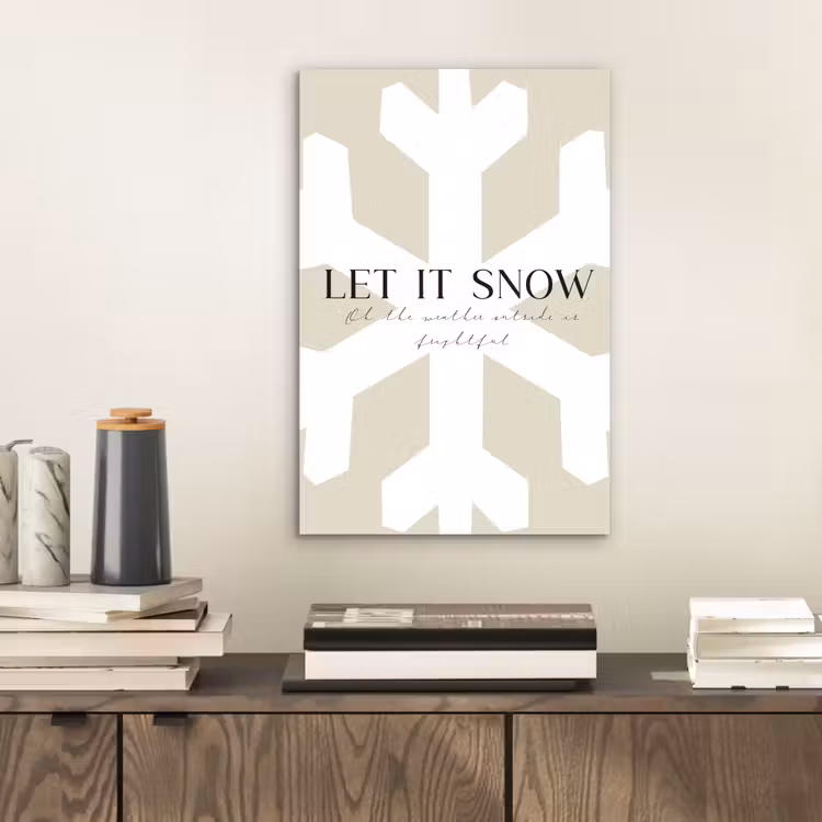 Sneeuw - Japandi - Winter - Decoratie aluminium wit klein -sfeer1
