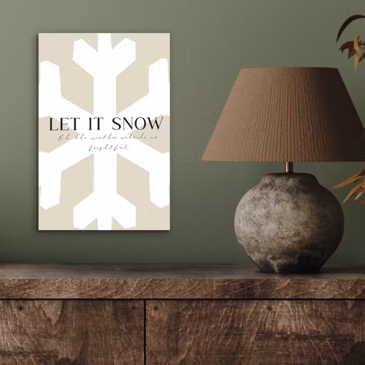 Sneeuw - Japandi - Winter - Decoratie aluminium wit klein -sfeer2