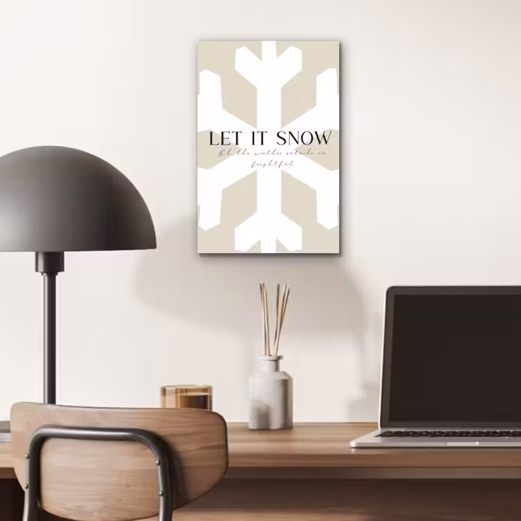 Sneeuw - Japandi - Winter - Decoratie aluminium wit klein -sfeer5