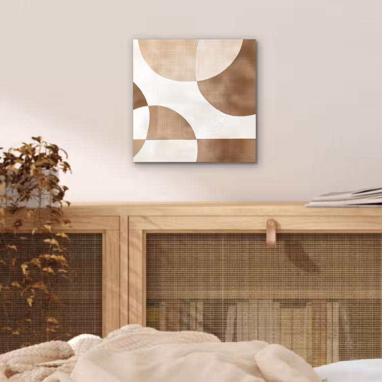 Snijdende cirkels - Overlappende vlakken aluminium wit klein -sfeer3