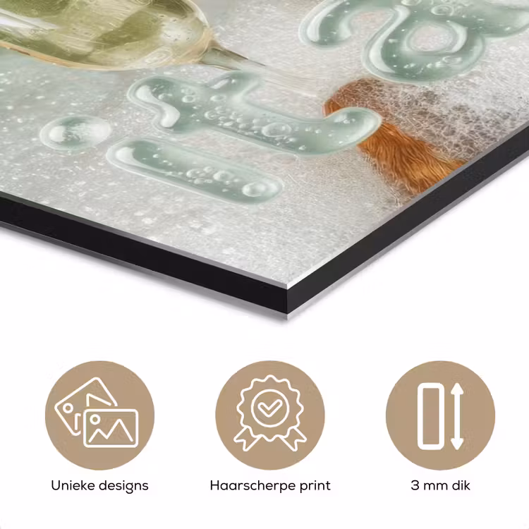 Soak it all in - Hond - Bad aluminium wit klein -closeup_NL