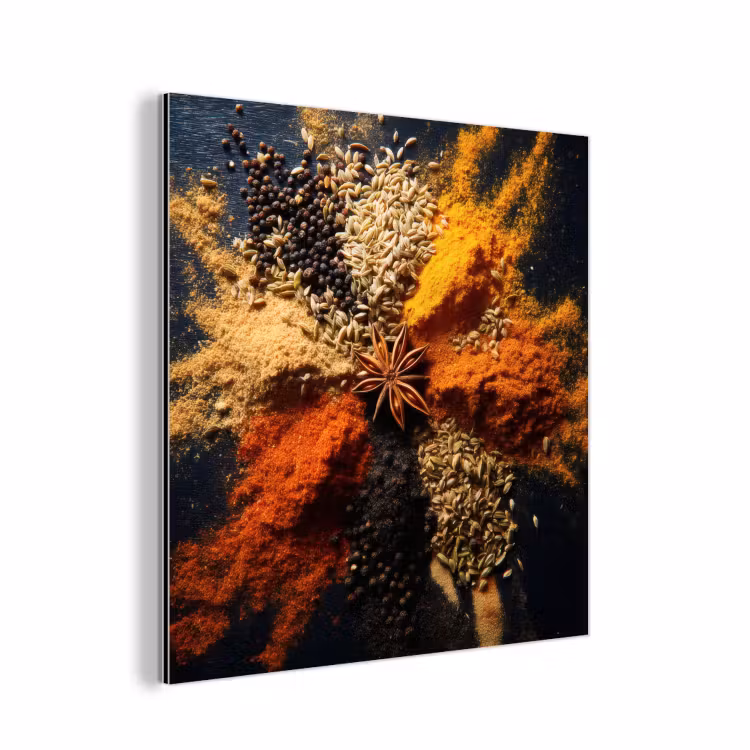 Specerijen - Explosie - Oranje aluminium wit klein -3d