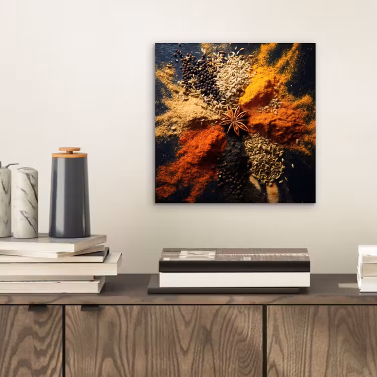 Specerijen - Explosie - Oranje aluminium wit klein -sfeer1