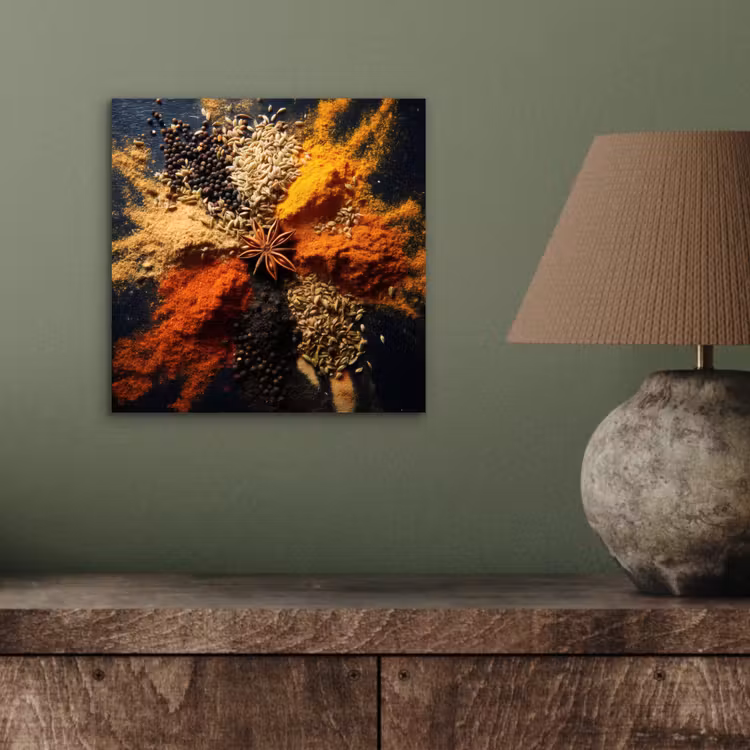 Specerijen - Explosie - Oranje aluminium wit klein -sfeer2