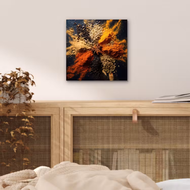 Specerijen - Explosie - Oranje aluminium wit klein -sfeer3