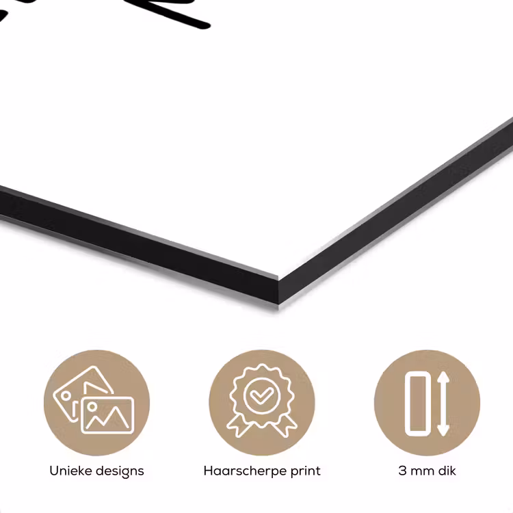 Spreuken - Doe mij maar levenslang met jou - Quotes aluminium wit klein -closeup_NL