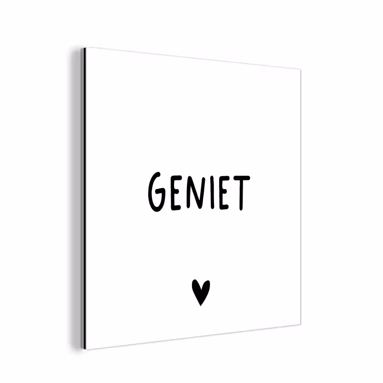 Spreuken - Geniet - Quotes aluminium wit klein -3d