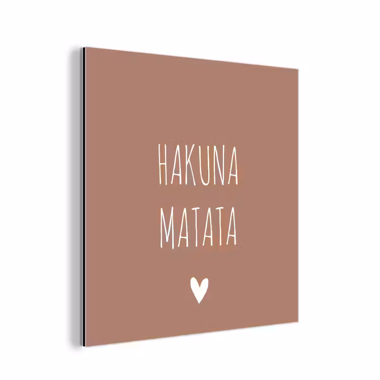 Spreuken - Hakuna matata - Quotes aluminium wit klein -3d