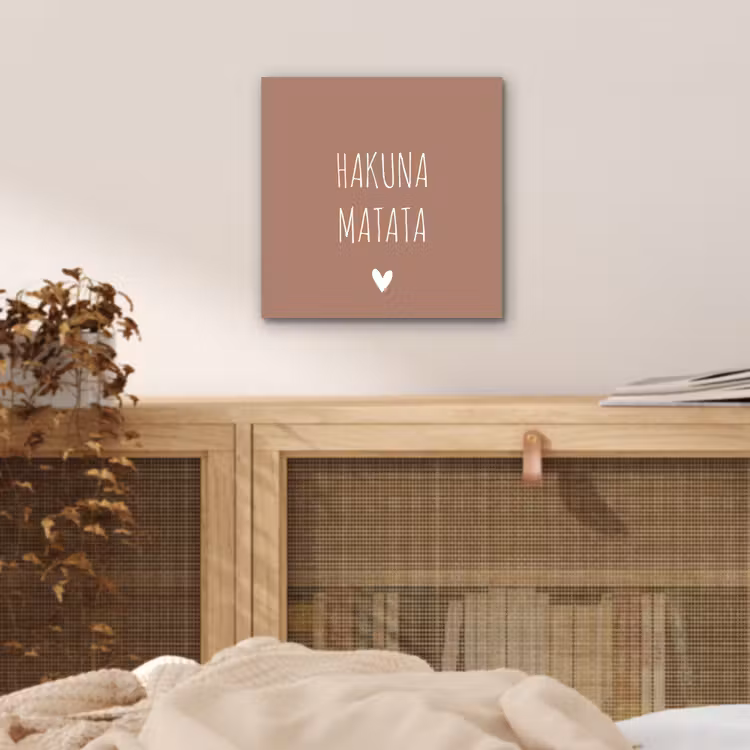 Spreuken - Hakuna matata - Quotes aluminium wit klein -sfeer3